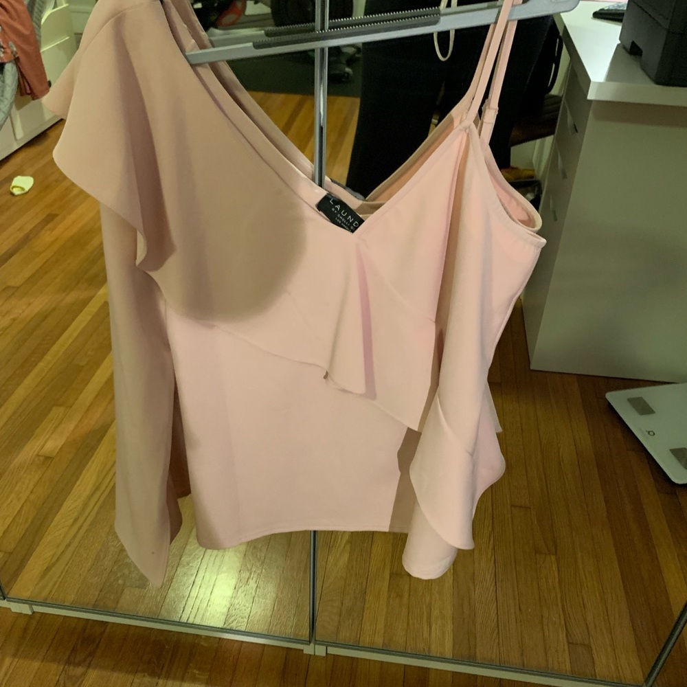 Adorable blush pink asymmetrical top